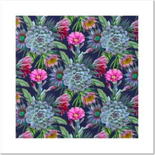 Succulents flower garden Posters and Art